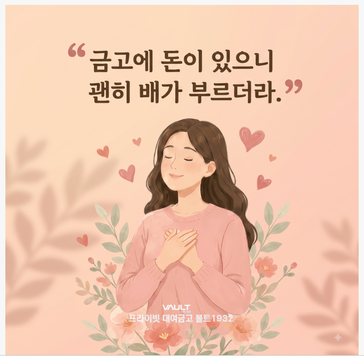 금고보관 마음의 부자가 될까?